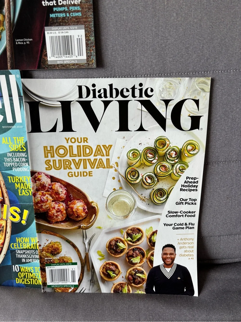 Diabetic Living & EatingWell Magazine Bundle - Blue and White Covers 2019&2020